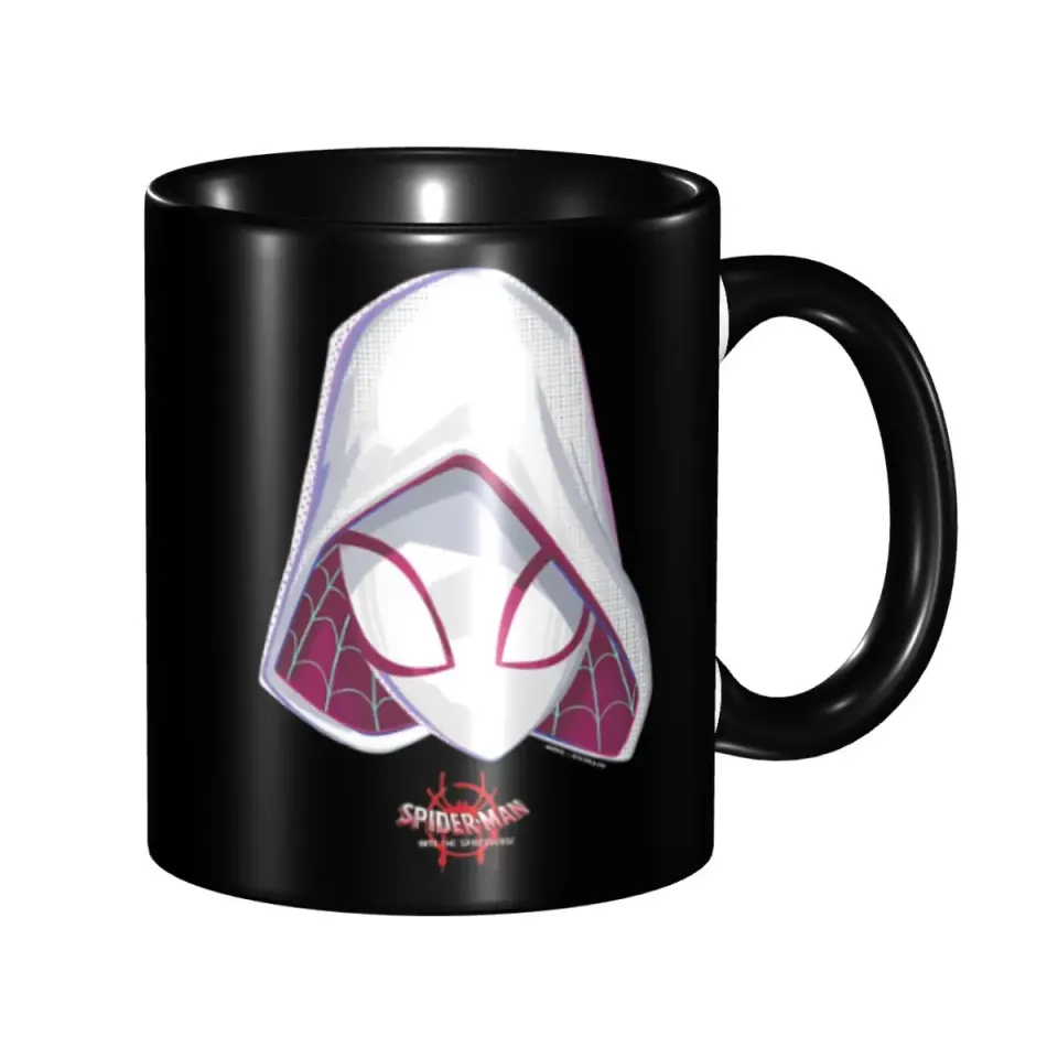 Spider-Gwen Spiderverse Mask Merch Coffee Mugs Fun Tea Cups Gift