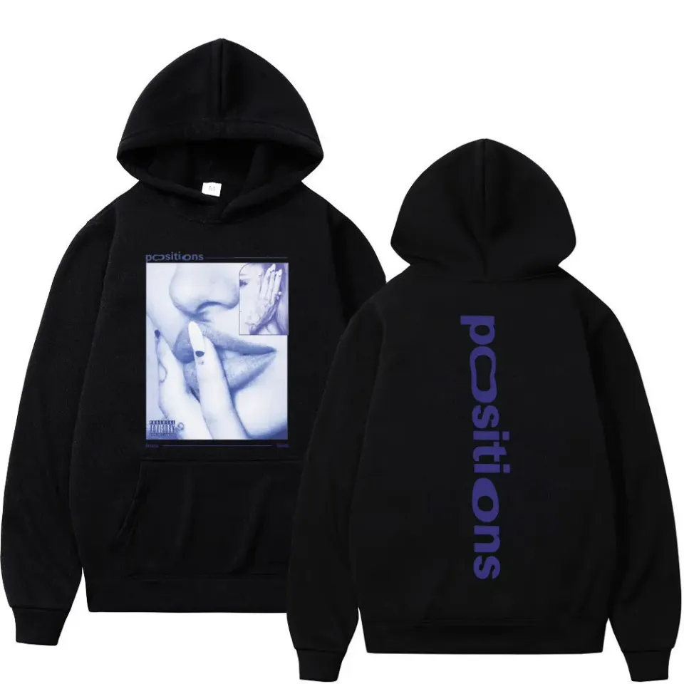 Ariana Positions Album Retro Graphichoodie Men Women Aesthetic Trendy Pullover Long-sleeved Oversized Casual Sweatshirt