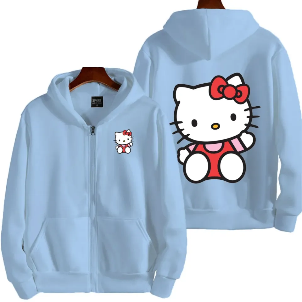 Hello Kitty Red Men Zip Up Hoodie