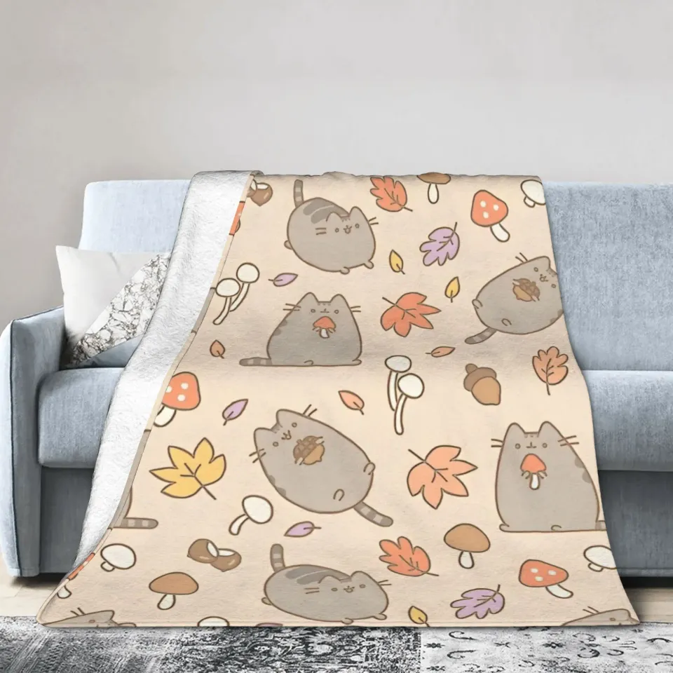 Cozy Pusheen the Cat Blanket - Throw for Couch and Bed Decor