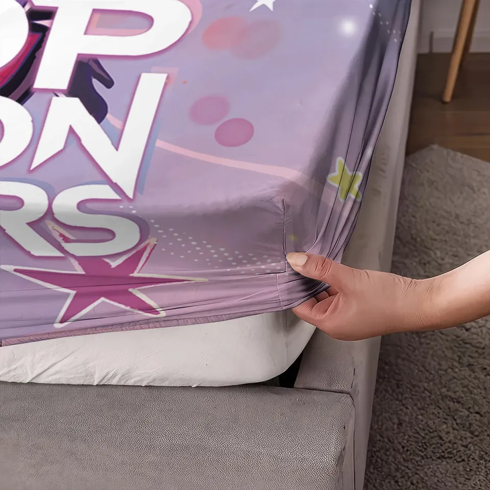 K-Pop Demon Hunters Print Bedding Set Multi Size Soft Bedspread Bedroom Decor