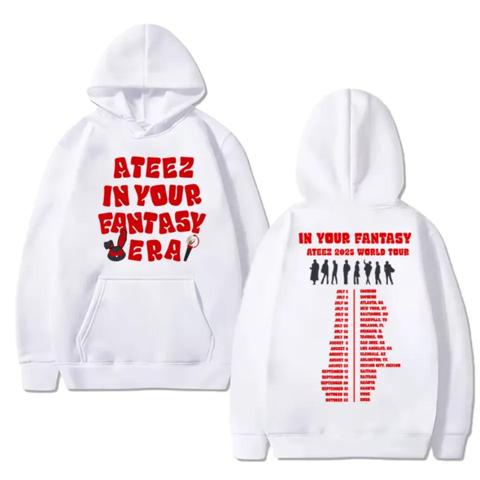 Korea Ateez 2025 World Tour Double Sided printed Hoodies