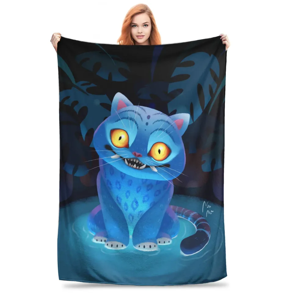 Derpy Tiger Warm Soft Blanket Kpop Demon Hunters Fleece Blanket