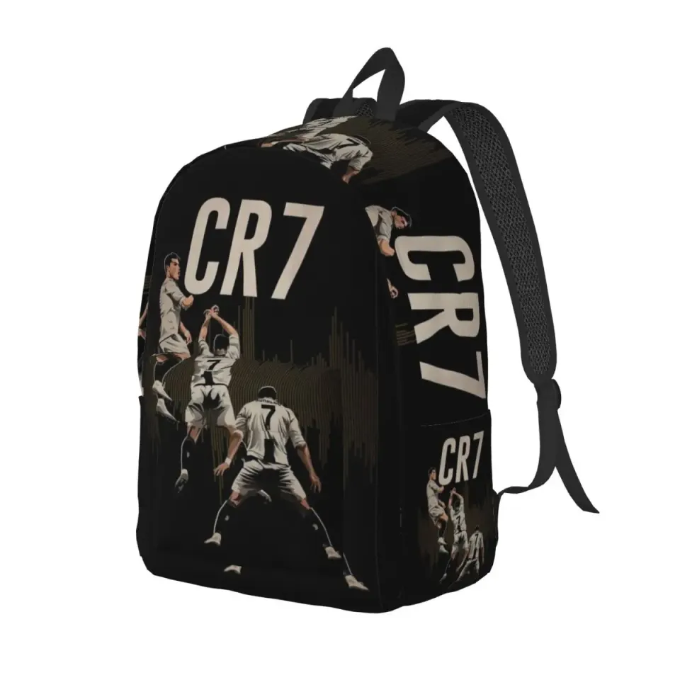 CR7 Ronaldos Backpack for Men and Women, Laptop Shoulder Bag, Student and Work Daypack, Gift
