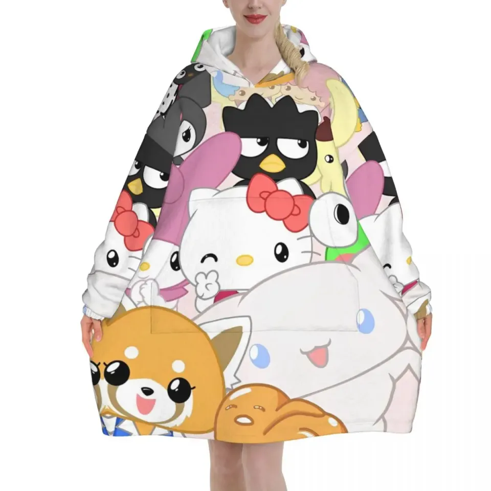 Hello Kitty Cartoon Blanket Hoodie