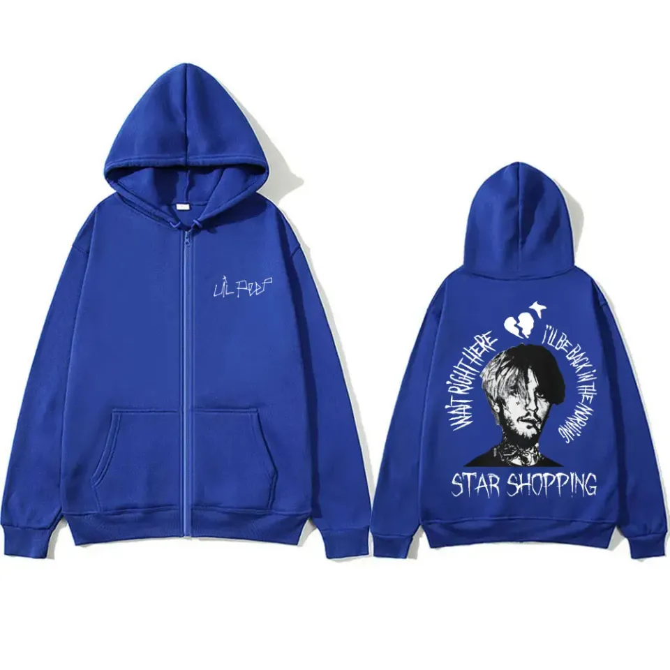 Rapper Lil Peep Star Shopping Zipper Hoodie Cry Baby Zip Up Jacket