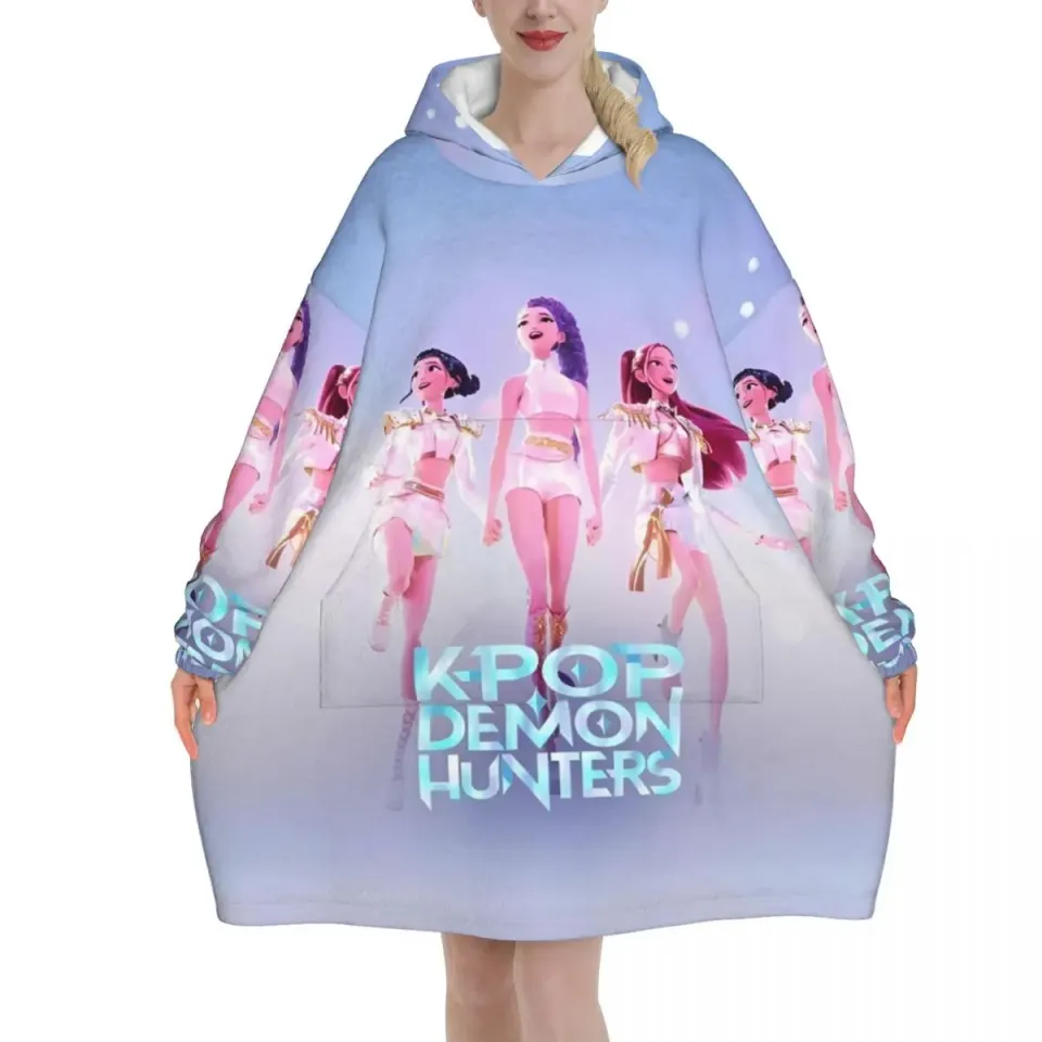 KPop Demon Hunters Huntrix Blanket Hoodie