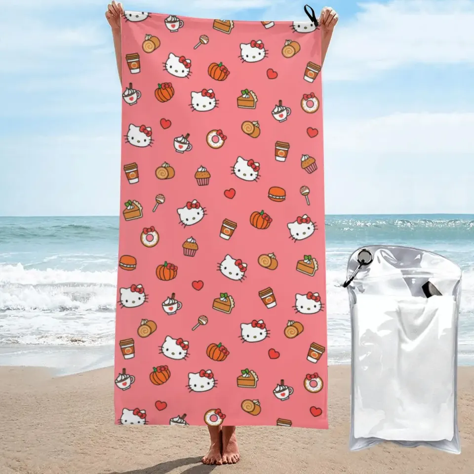 Sanrio Hello Kitty Merch Towel for Beach Pool Summer