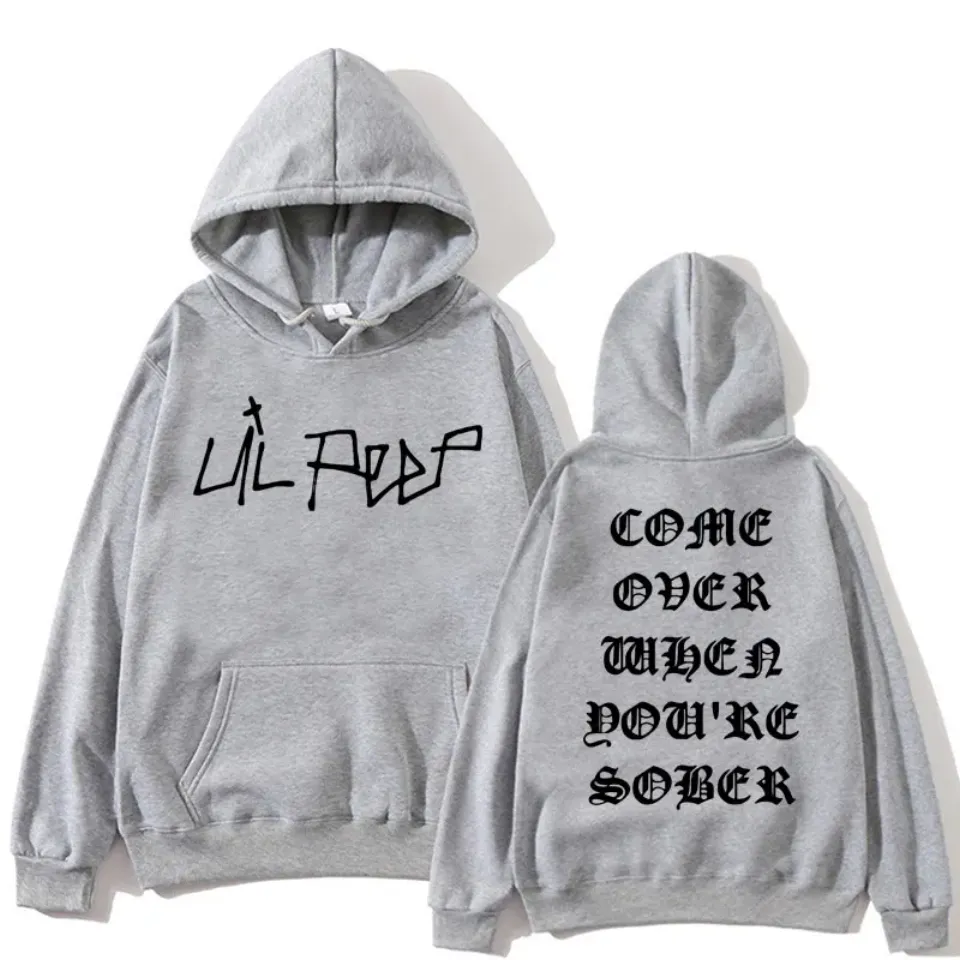 Rapper Lil Peep Come Over When You're Sober Hoodies Men Women Fashion Hip Hop Long Sleeve Warm Oversized Y2k Clothes Tracksuit