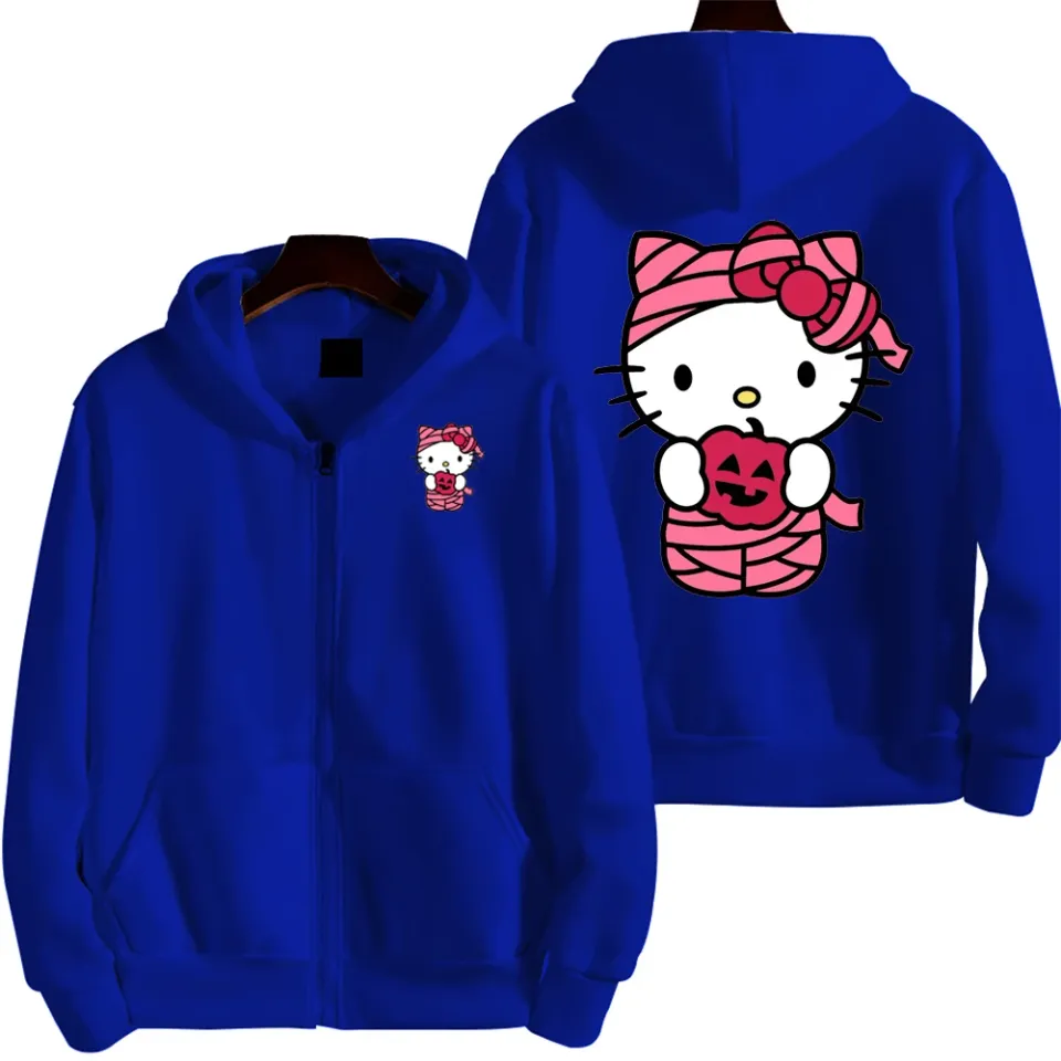 Men Christmas Hello Kitty Cartoon Hoodie