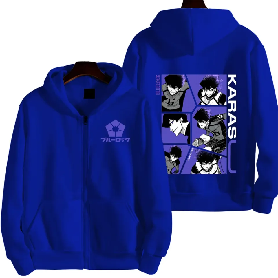 Blue Lock Karasu Tabito Men Zip Up Hoodie