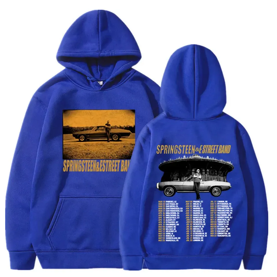 Bruce Springsteen and E Street 2024 Tour Hoodies, Men Women Fashion Hip Hop Casual Loose Oversized Pullover Fans Gift
