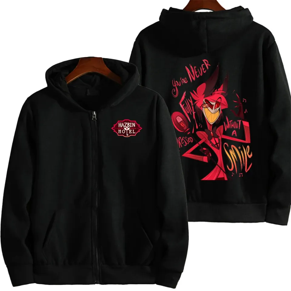 Alastor Hazbin Hotel Men Zip Up Hoodie