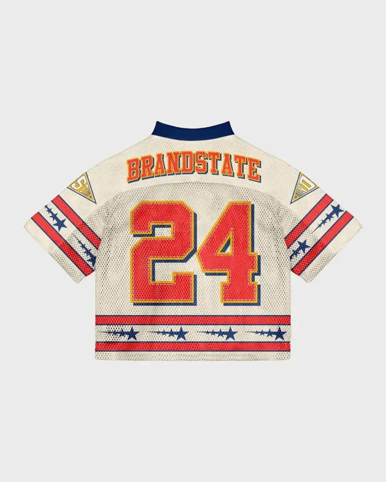 American Y2K Graphic Mesh Baseball Jersey T-shirt