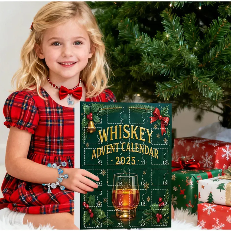 Creative Wine Bottle Acrylic Hanging Decoration Christmas Advent Calendar Blind Box Christmas Tree Pendant Kpop Advent Calendar