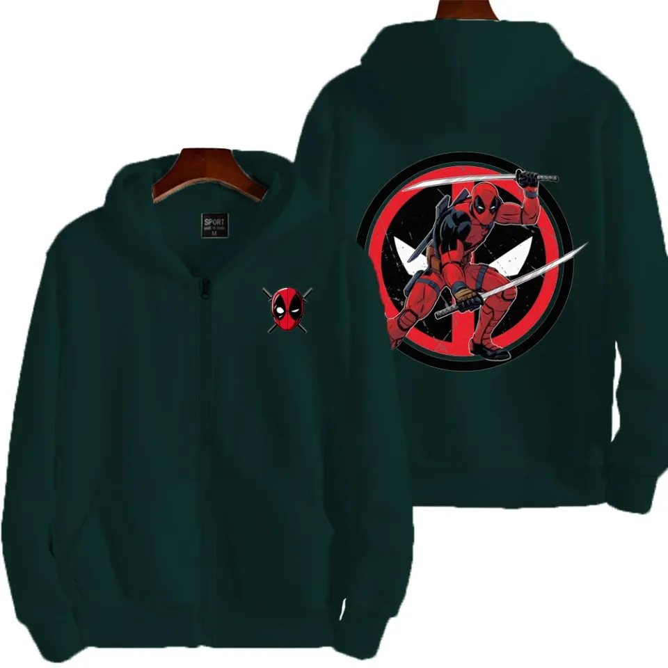 Deadpool Marvel Spring and Autumn New Men's Zipper Hoodie