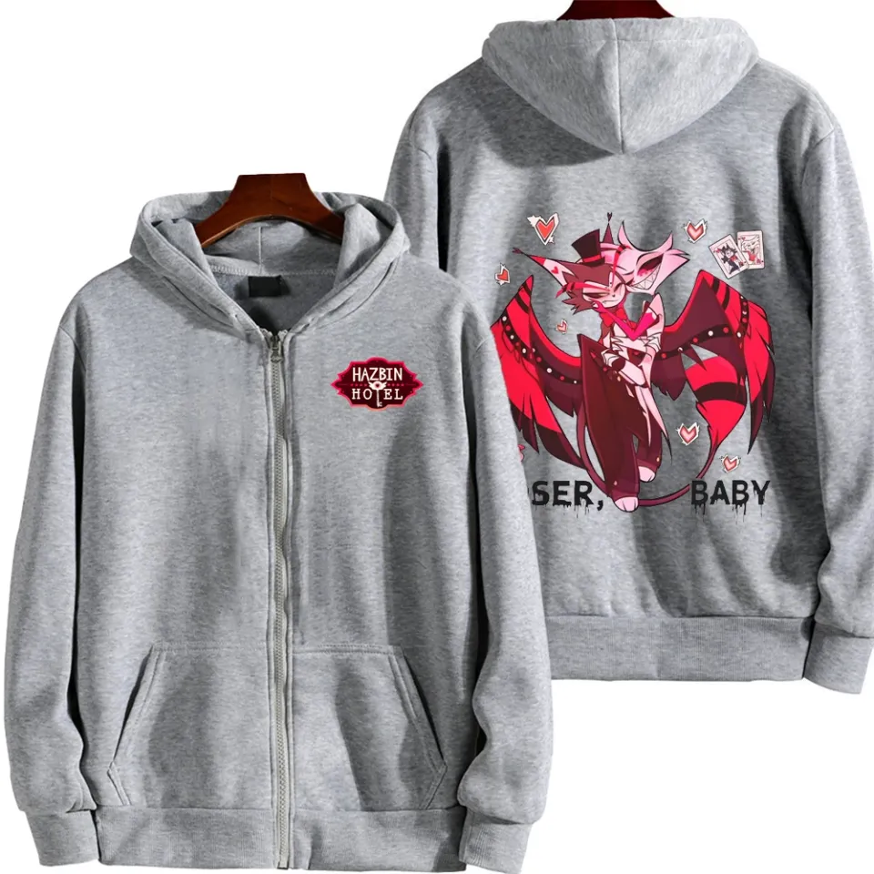 Hazbin Hotel Men Zip Up Hoodie
