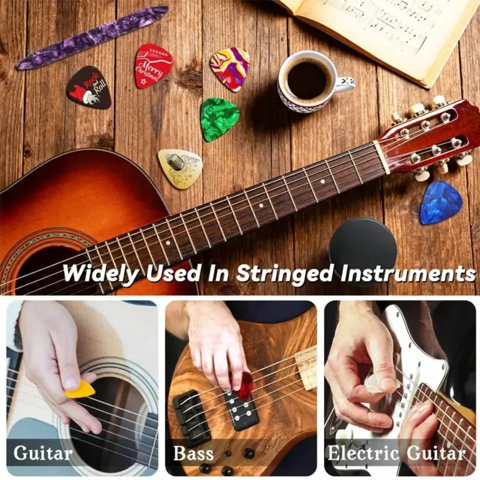 Christmas Guitar Pick Advent Calendar 2025 Christmas Countdown For Guitar Bass Ukulele Player Christmas Gift Surprise Blind Box