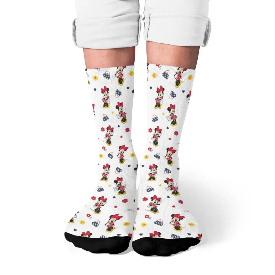 Minnie Mouse Print Socks