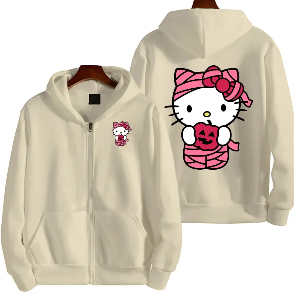 Men Christmas Hello Kitty Cartoon Hoodie