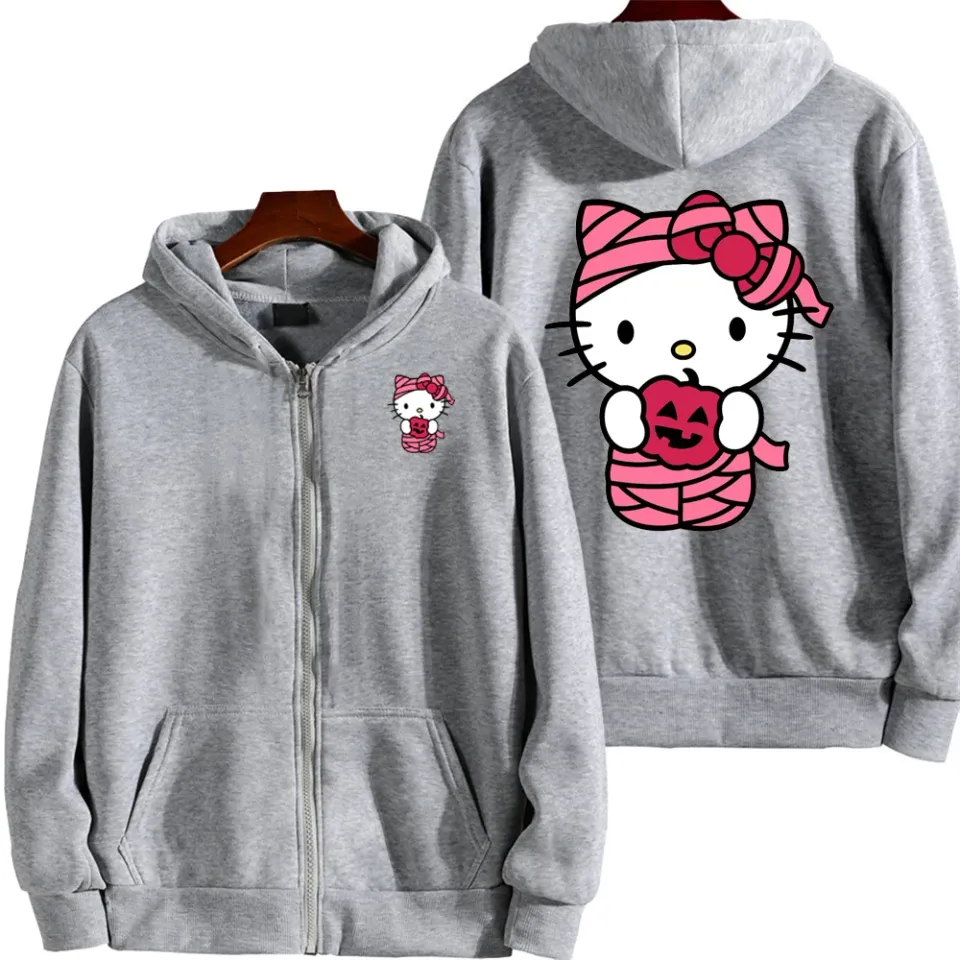 Men Christmas Hello Kitty Cartoon Hoodie