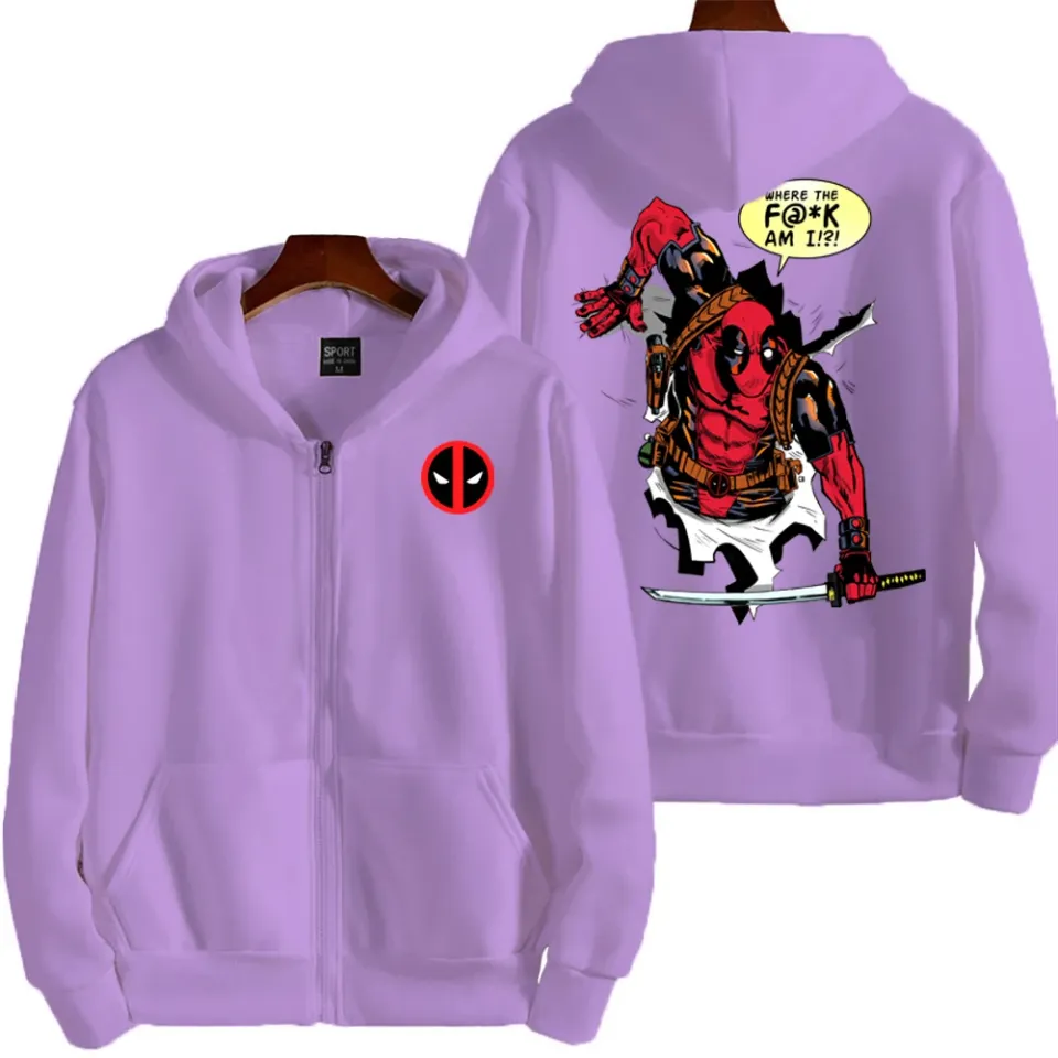 Marvel Deadpool Spring and Autumn New Men's Zipper Hoodie