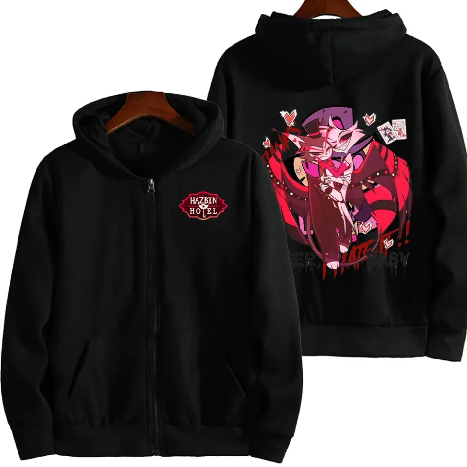 Hazbin Hotel Men Zip Up Hoodie