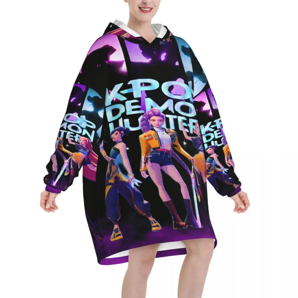 KPop Demon Hunters Huntrix Blanket Hoodie