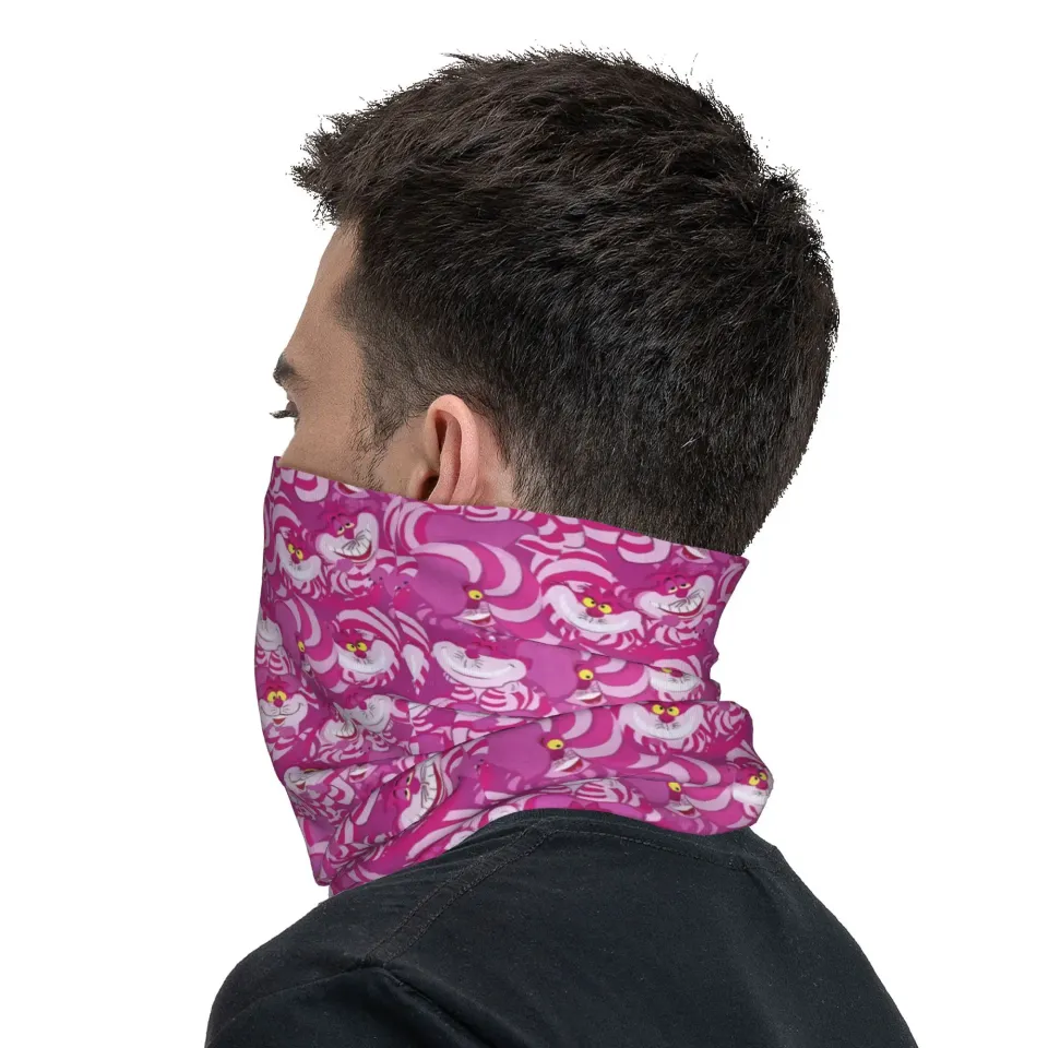 Cheshire Cat Cartoon Face Mask Scarf