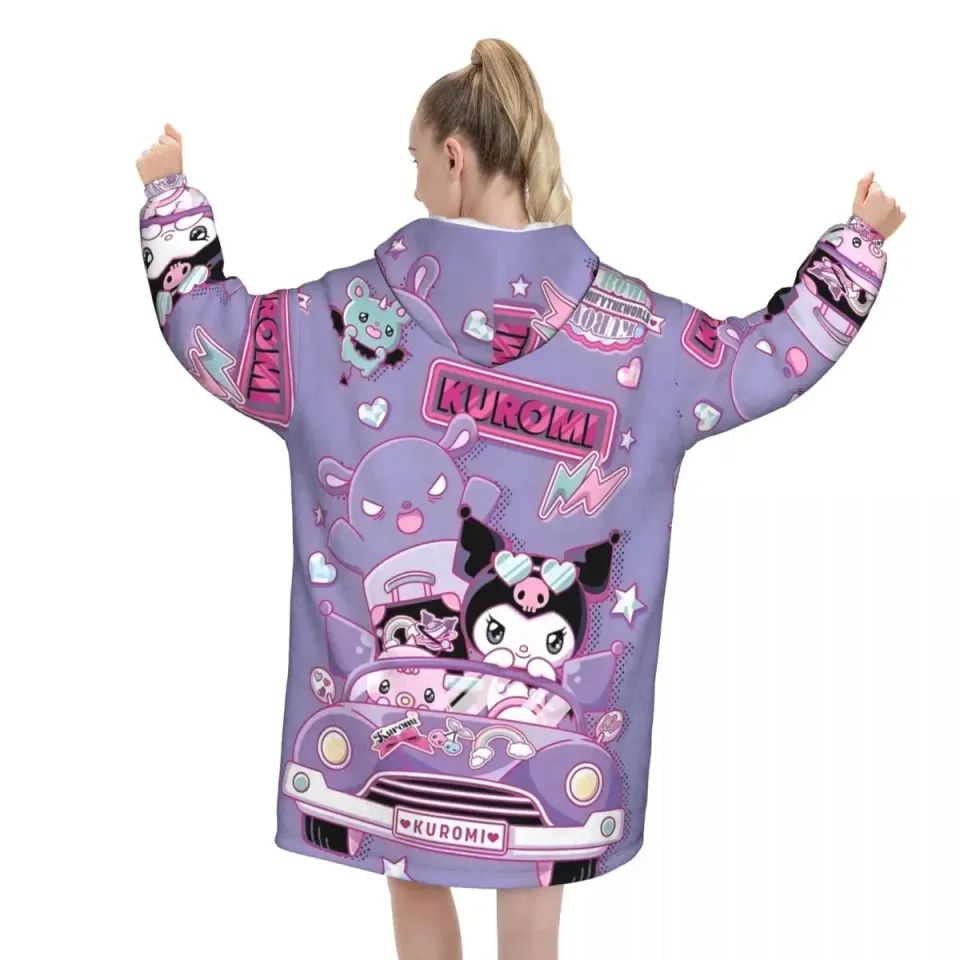 Funny Kuromi Blanket Hoodie