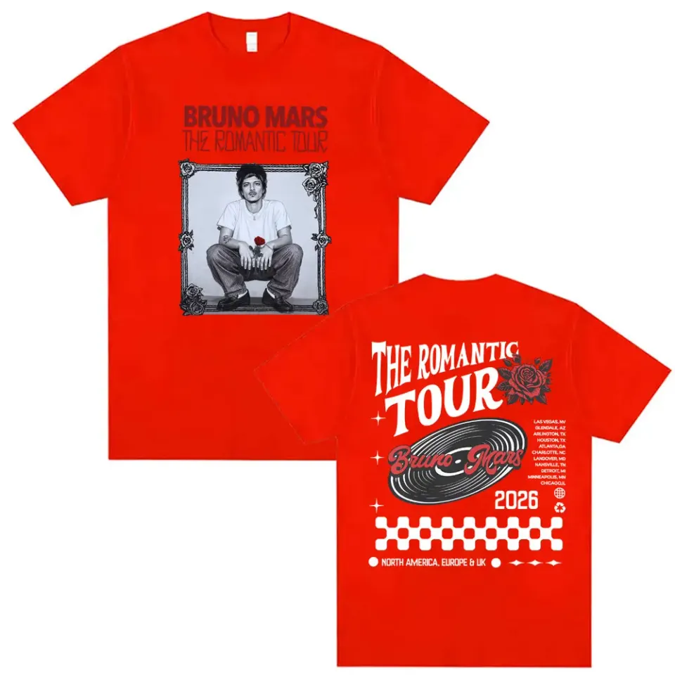 Bruno Mars The Romantic Tour 2026 T Shirt