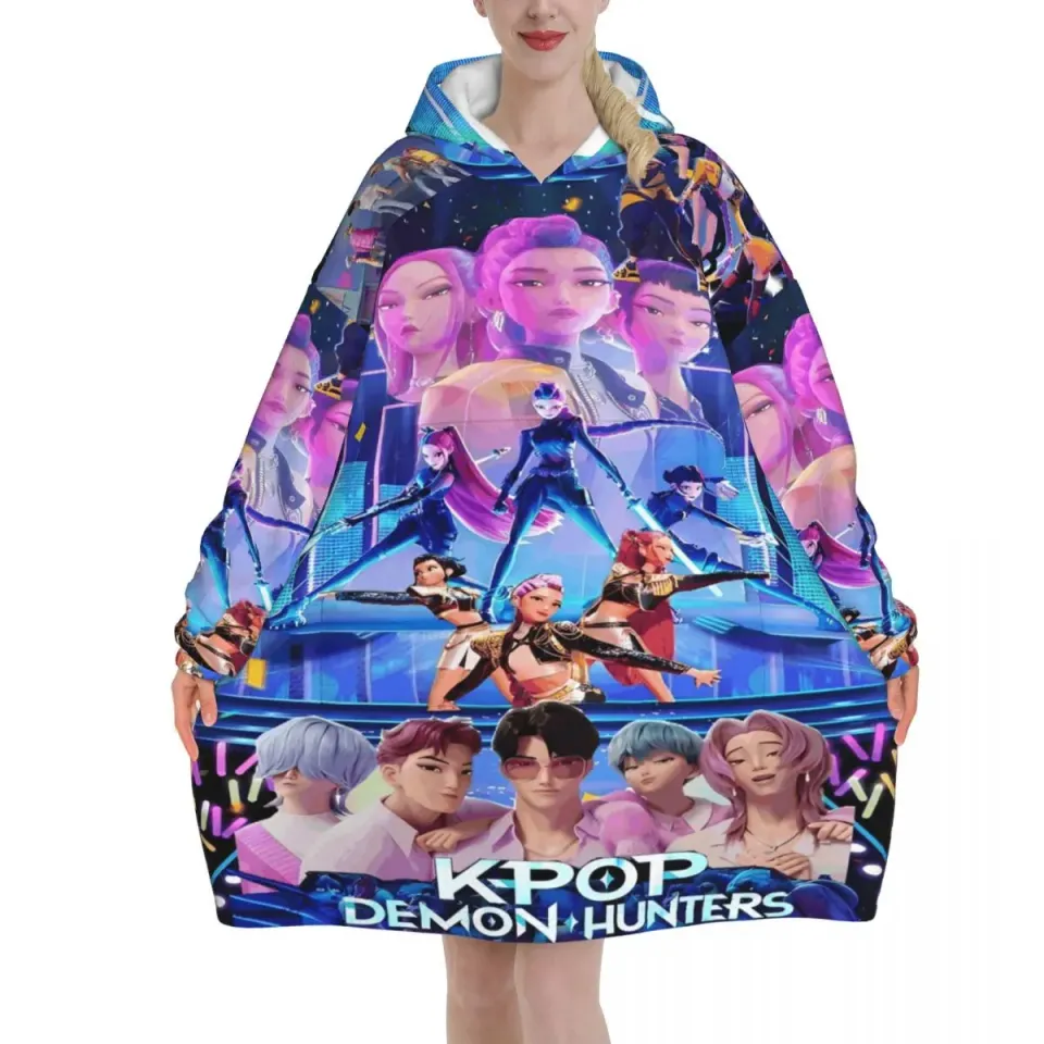 Kpop Demon Hunters Huntrix Blanket Hoodie