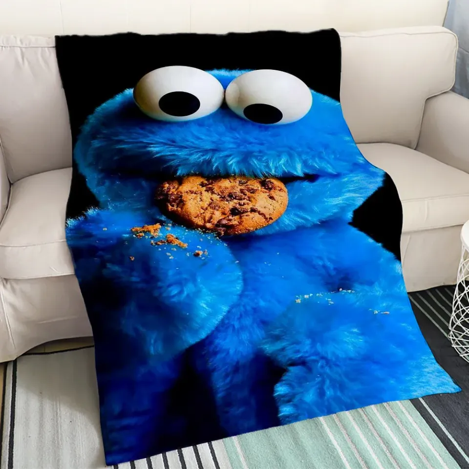 Sofa Blankets King Size Cookie Monster Cute Blanket Fluffy Thin Wadding Blanket Bed Luxury Blankets