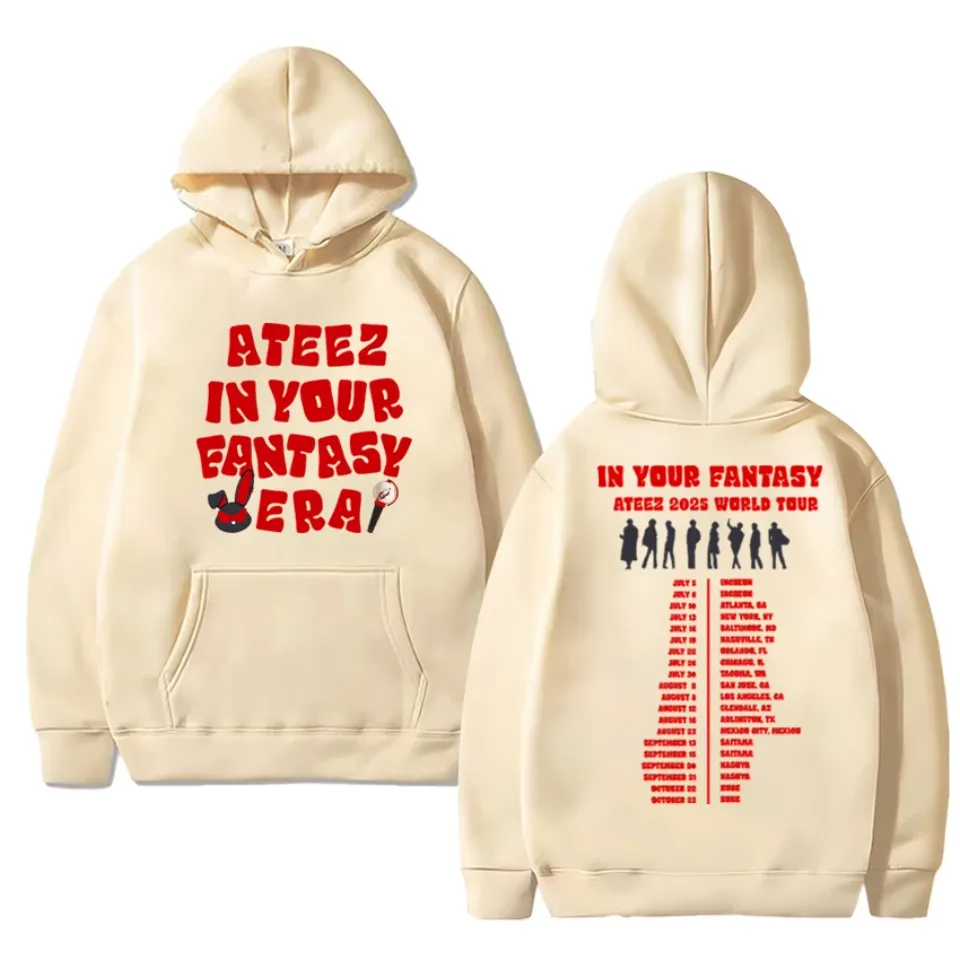 Korea Ateez 2025 World Tour Double Sided printed Hoodies