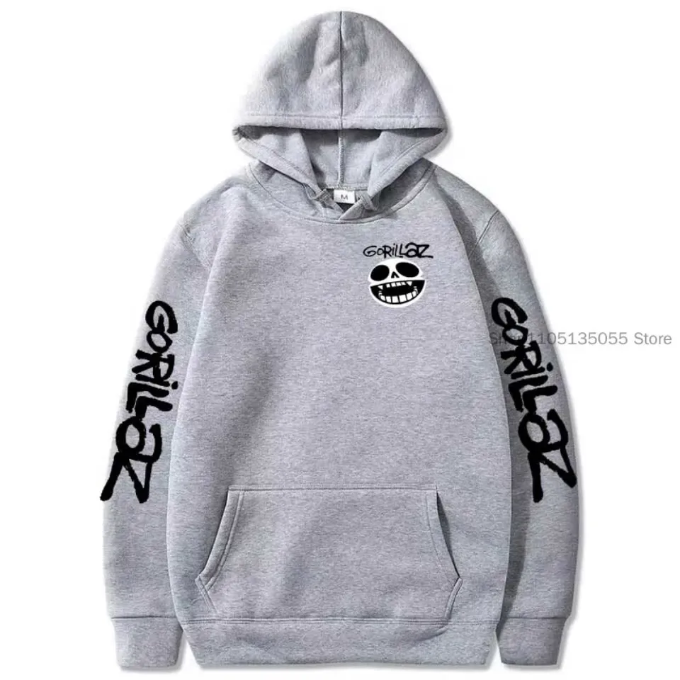Gorillaz Hoodie Sweatshirt Oversized Hoodies Hip Hop Hoody Unisex Coats Fleece Warm Pullovers Sudader for Autumn and Winter