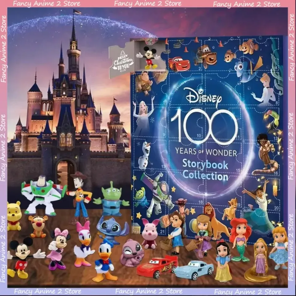 2025 Christmas Mickey Mouse Minnie Advent Calendar Blind Box 24 Days Countdown Surprise Blind Box Random Toys Gifts New Year