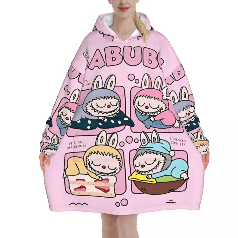 Oversized Labubu Blanket Hoodie