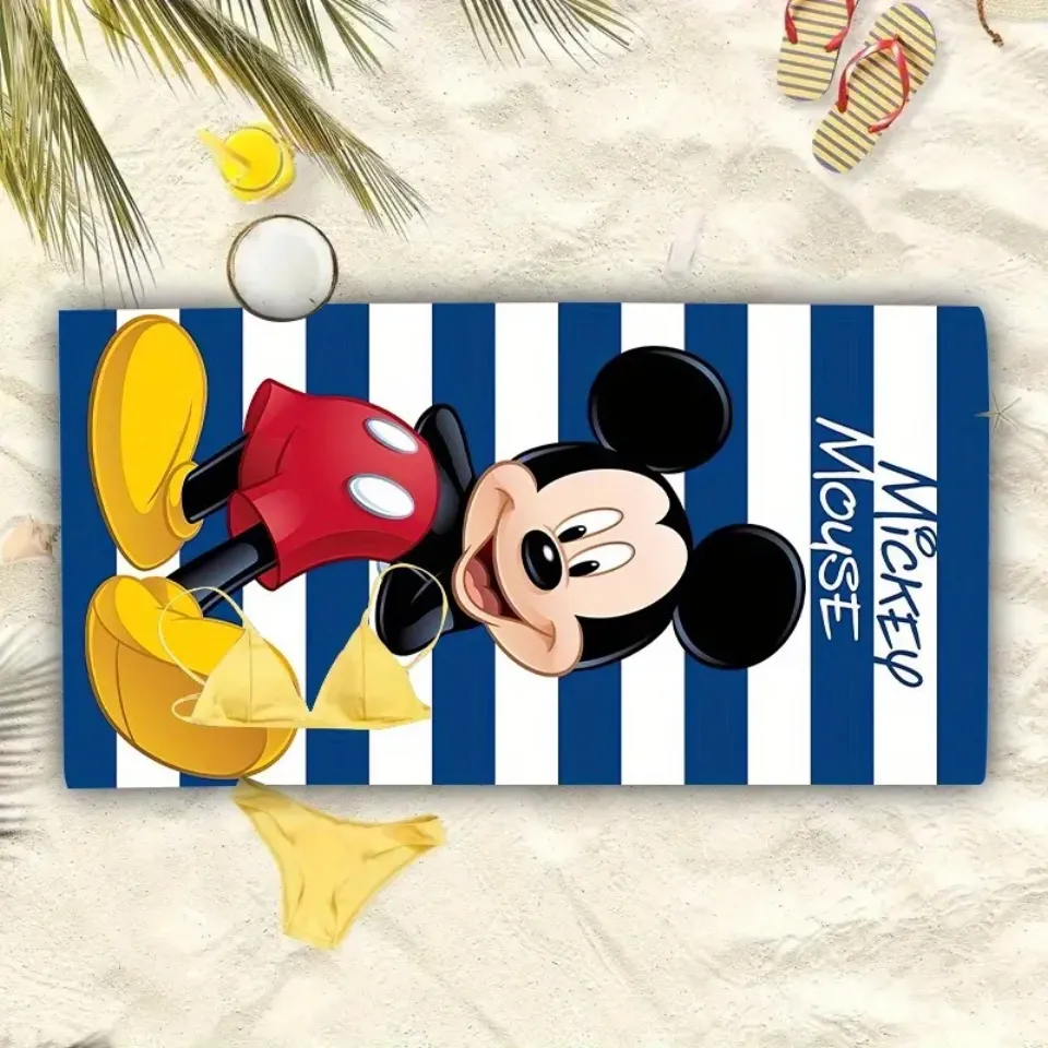 Disney Mickey Mouse Striped Beach Towel