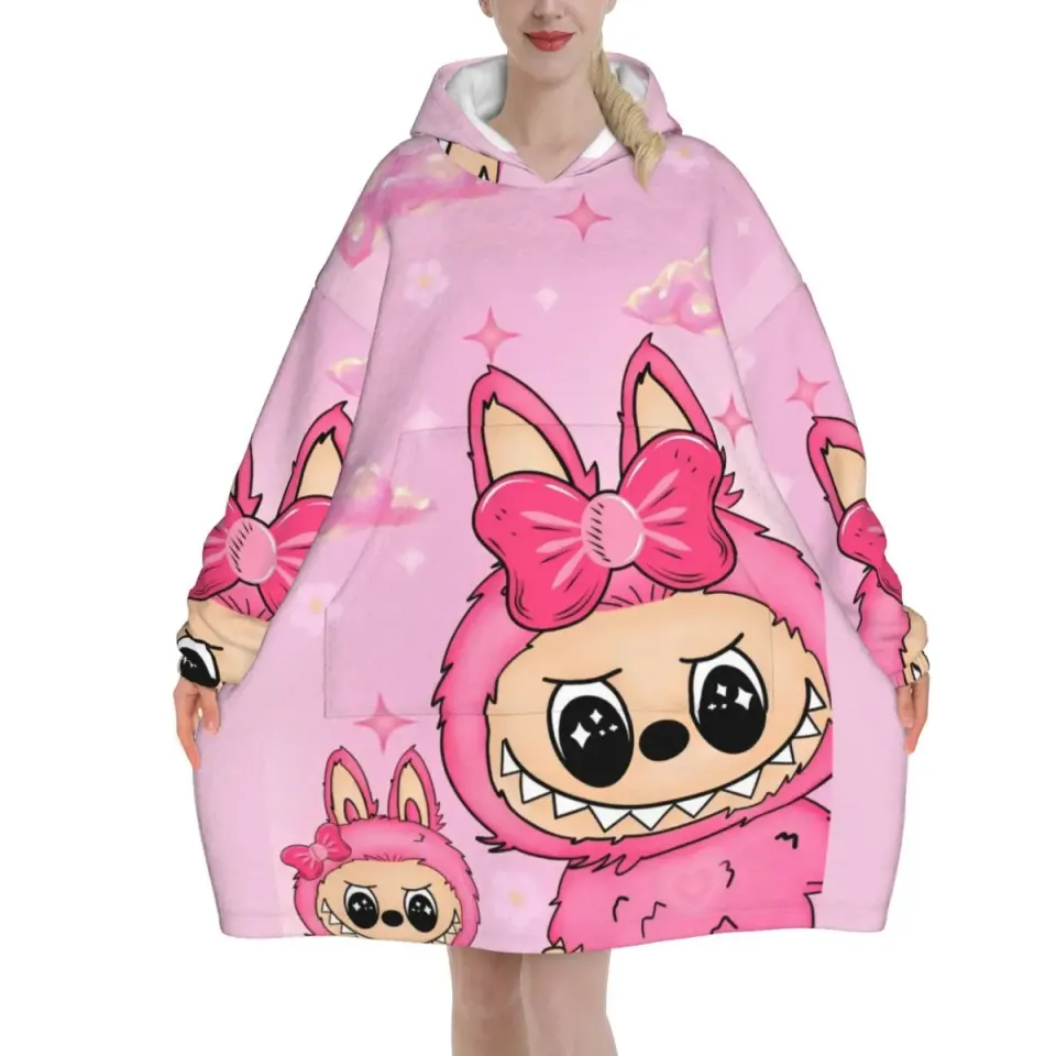Oversized Labubu Blanket Hoodie