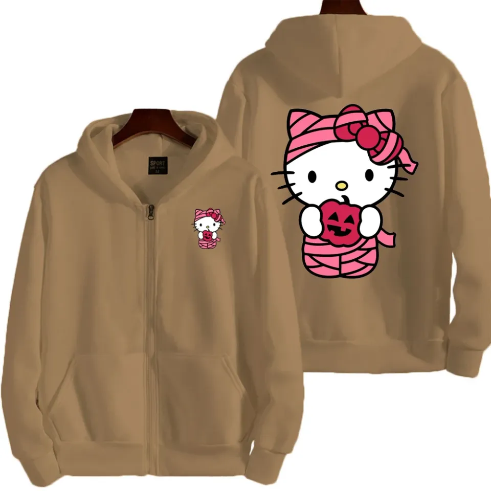 Men Christmas Hello Kitty Cartoon Hoodie
