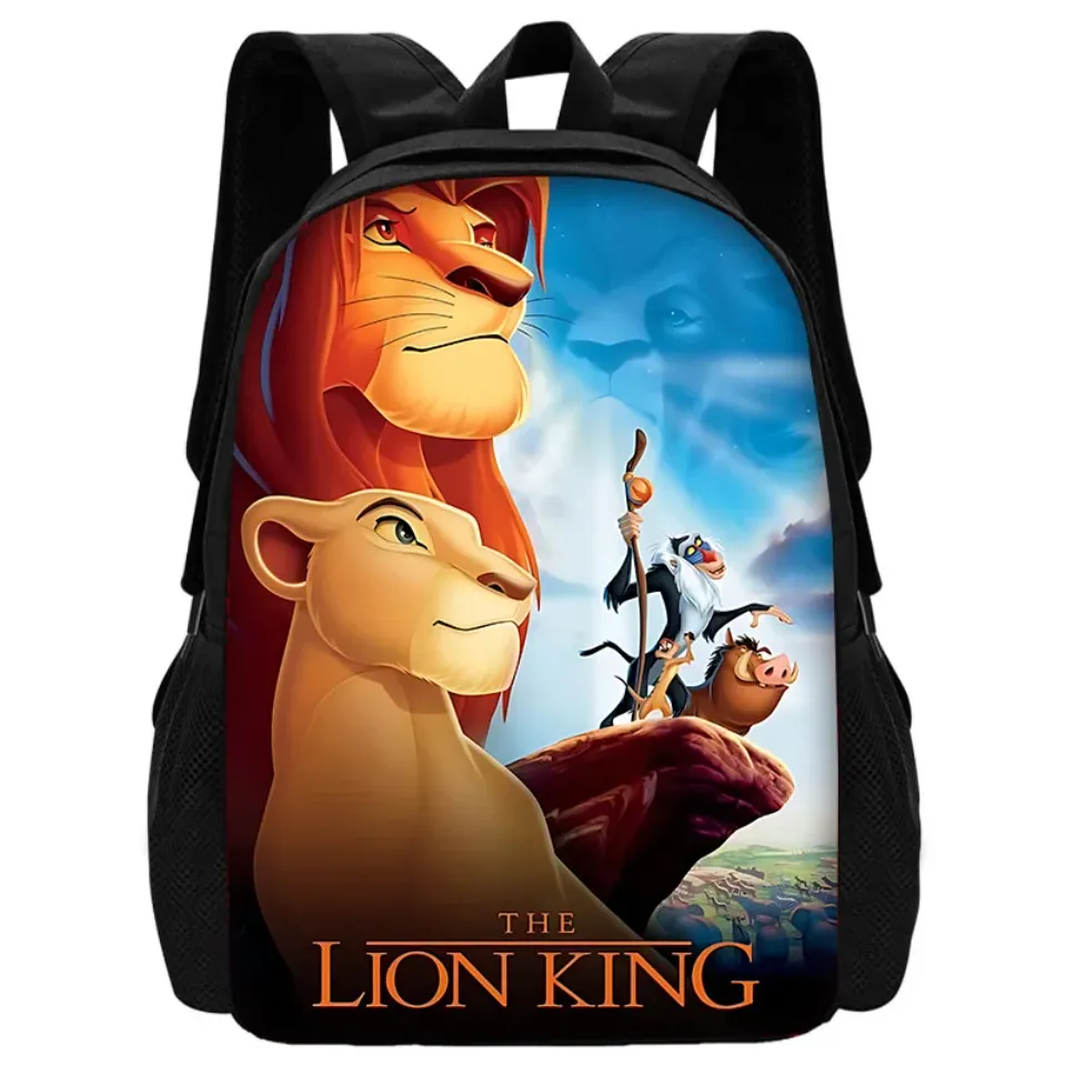 Child School Cartoon Lion King Simba and Mufasa Backpack