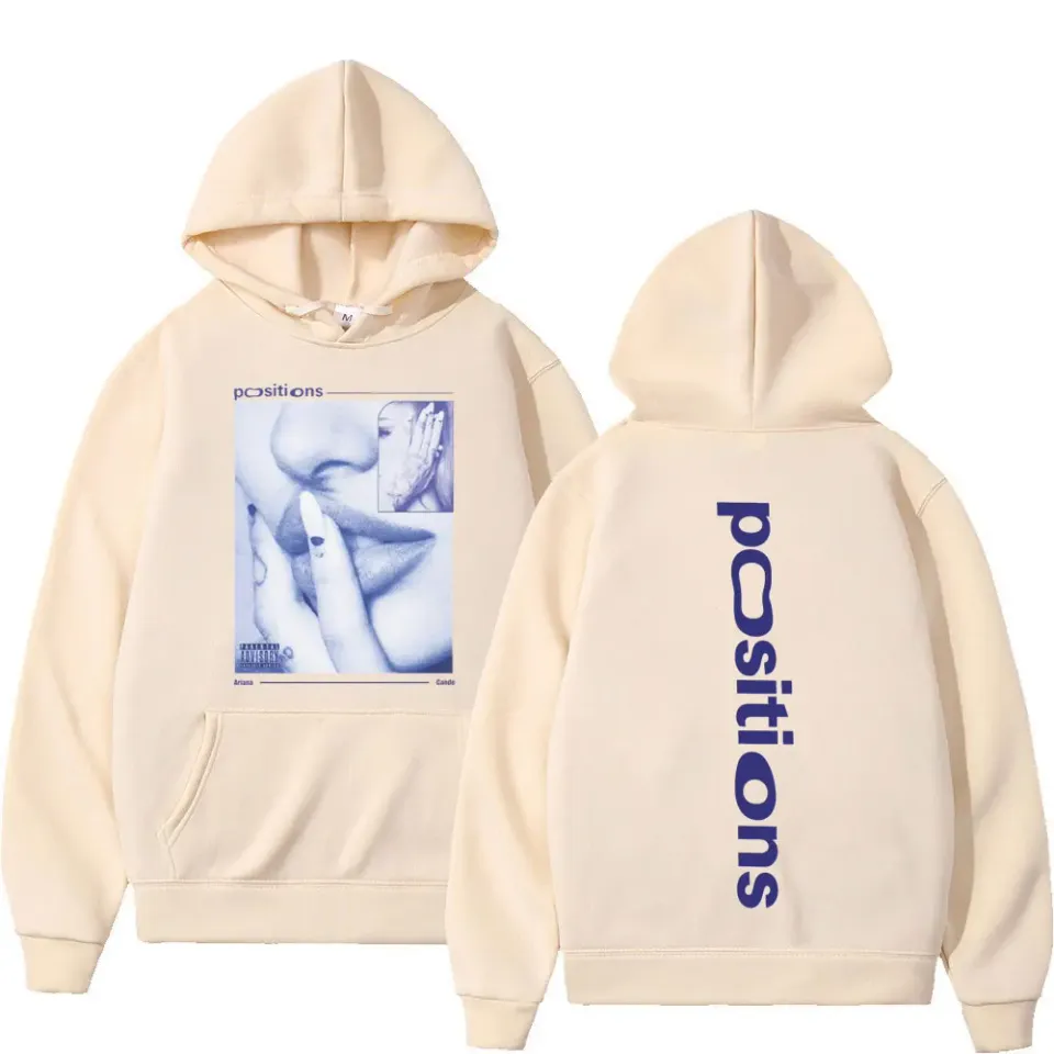 Ariana Positions Album Retro Graphichoodie Men Women Aesthetic Trendy Pullover Long-sleeved Oversized Casual Sweatshirt