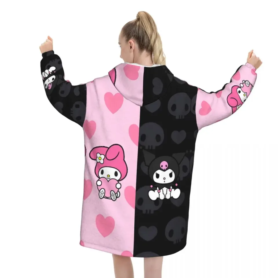 Melody And Kuromi Blanket Hoodie
