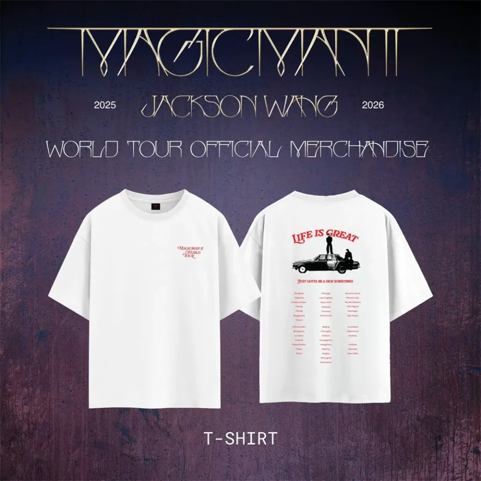 KPOP Jackson Wang T-Shirt 2026 World Tour Merch T-Shirt