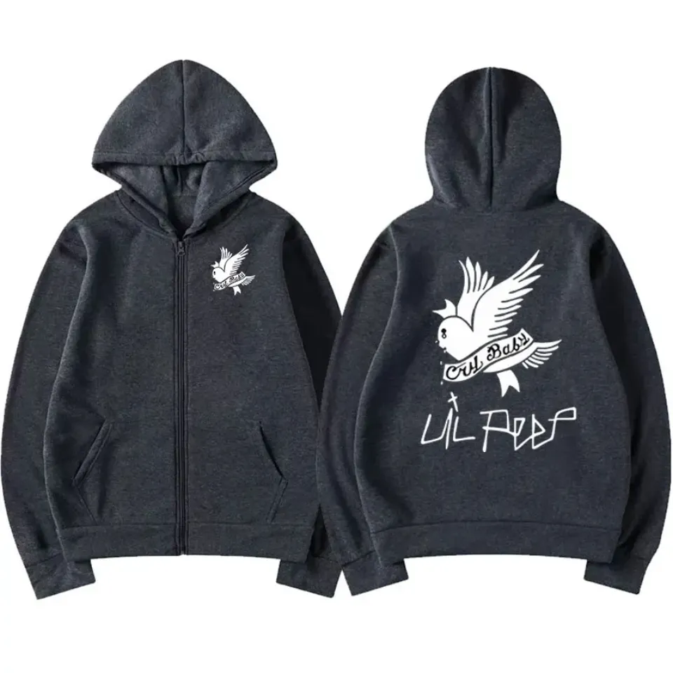 Rapper Lil Peep Graphic Zipper Hoody Men Women Hip Hop Fashion Zip Up Sweatshirt Men Oversized Pullover Hoodie Coats Streetwear
