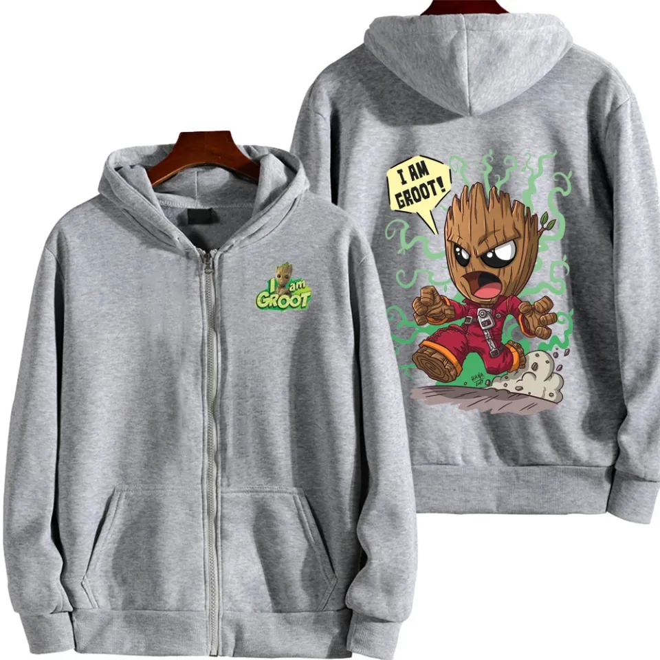 I Am Groot Men Zip Up Hoodie
