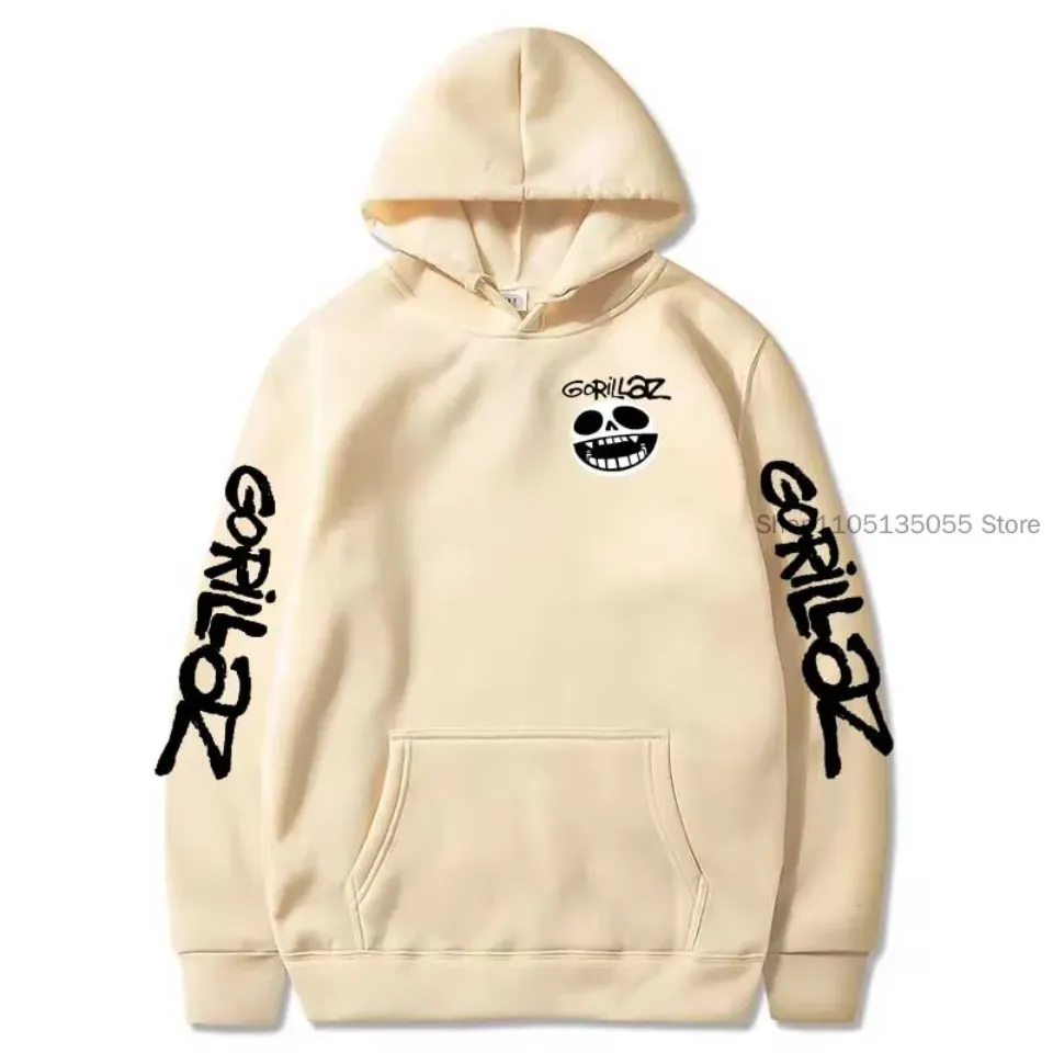 Gorillaz Hoodie Sweatshirt Oversized Hoodies Hip Hop Hoody Unisex Coats Fleece Warm Pullovers Sudader for Autumn and Winter