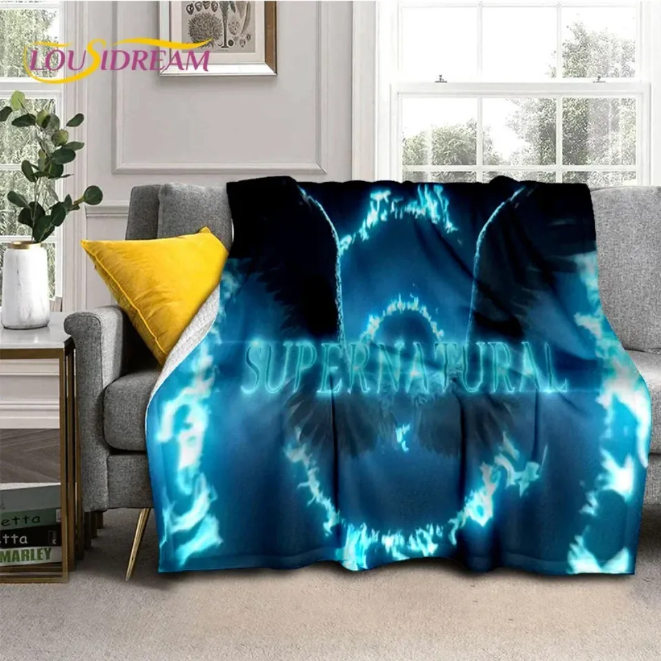 SPN Latest Supernatural Dean Sam Soft Flannel Blankets,Throw Blanket Comfortable Blanket for Picnic Beds Sofa Home Bedroom Gift