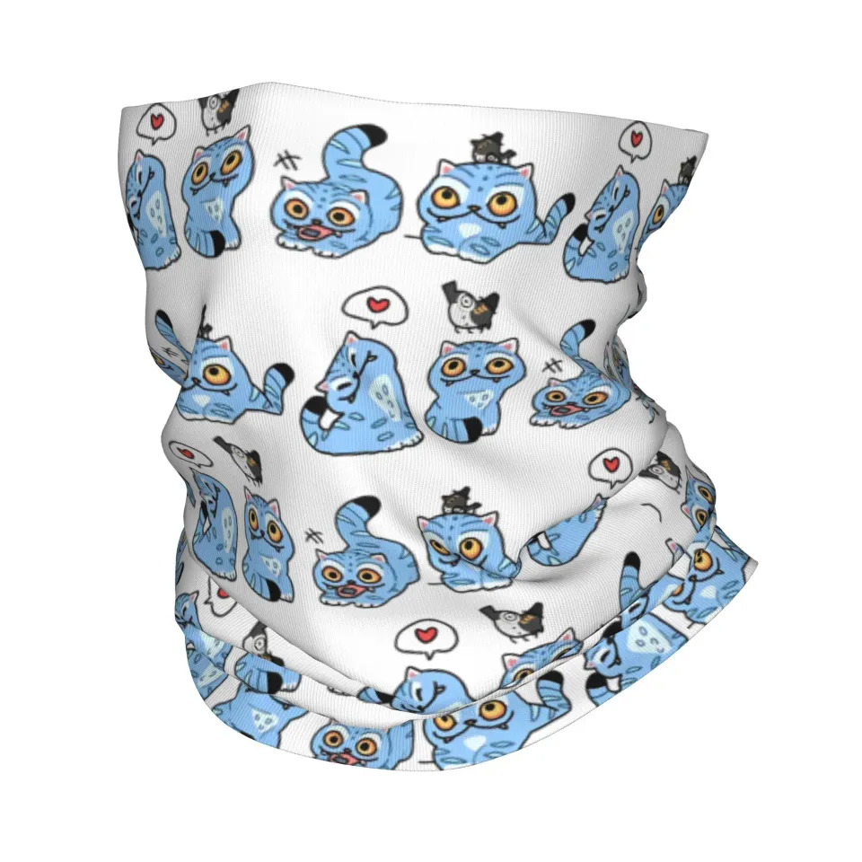 Derpy Tiger Cat Face Mask Scarf