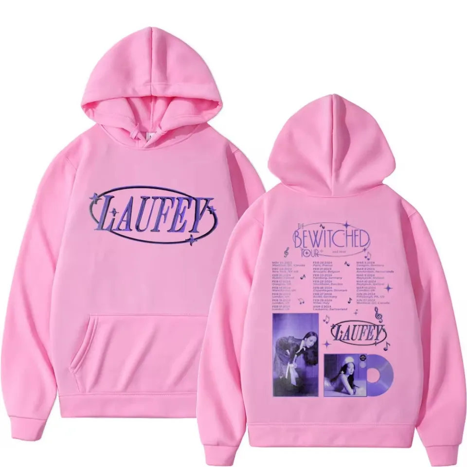 Singer Laufey The Bewitched Tour Print Hoodie, Fashion Trend Aesthetics Hoodie, Harajuku Hip Hop Oversized Pullovers Unisex